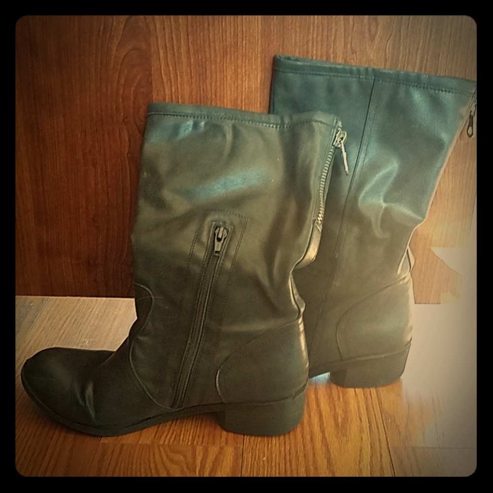 a.n.a Mid-calf Black Boots